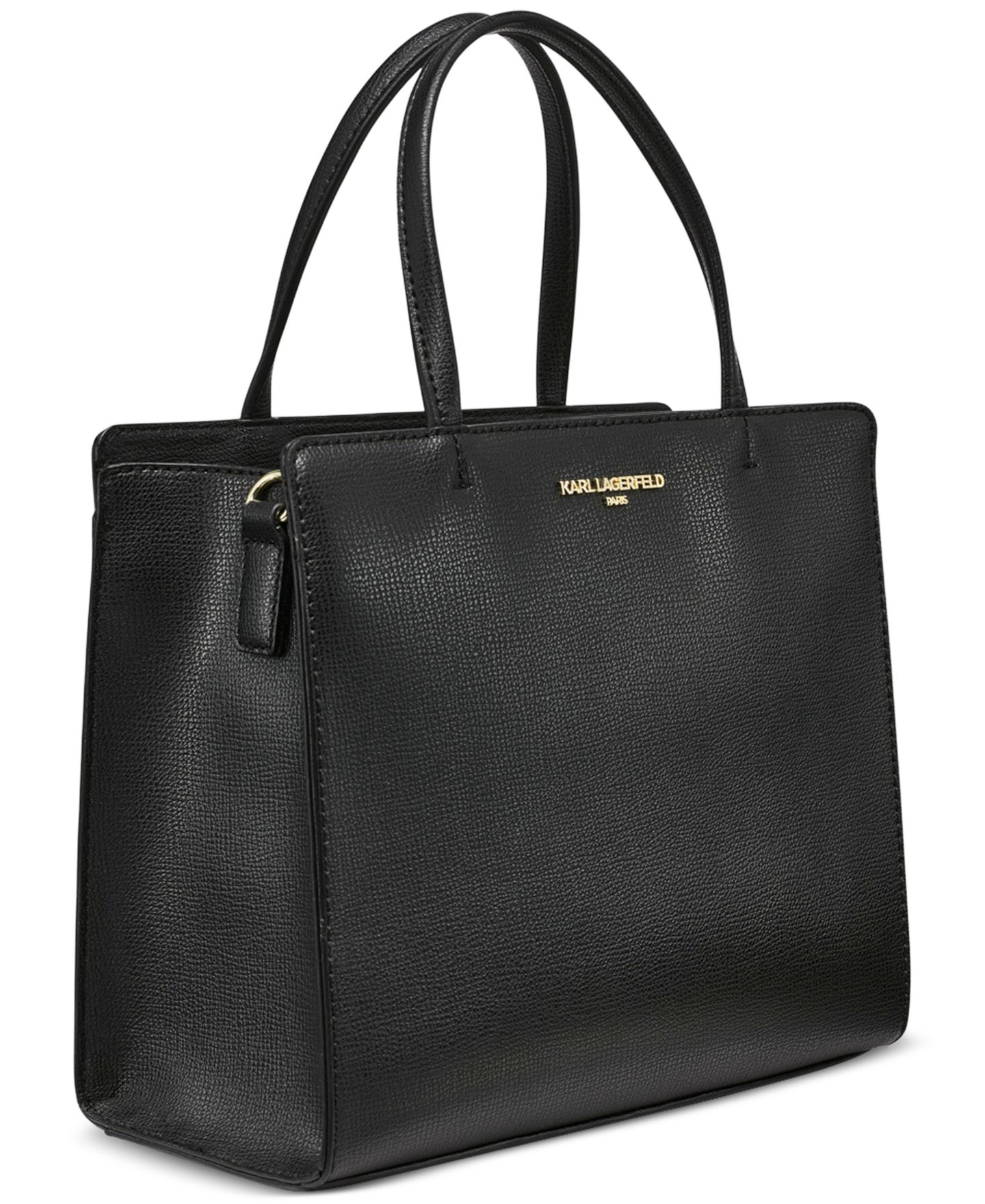 Женская сумка KARL LAGERFELD PARIS Maybelle Small Satchel, цвет: Чёрный / Золотой — фото 2