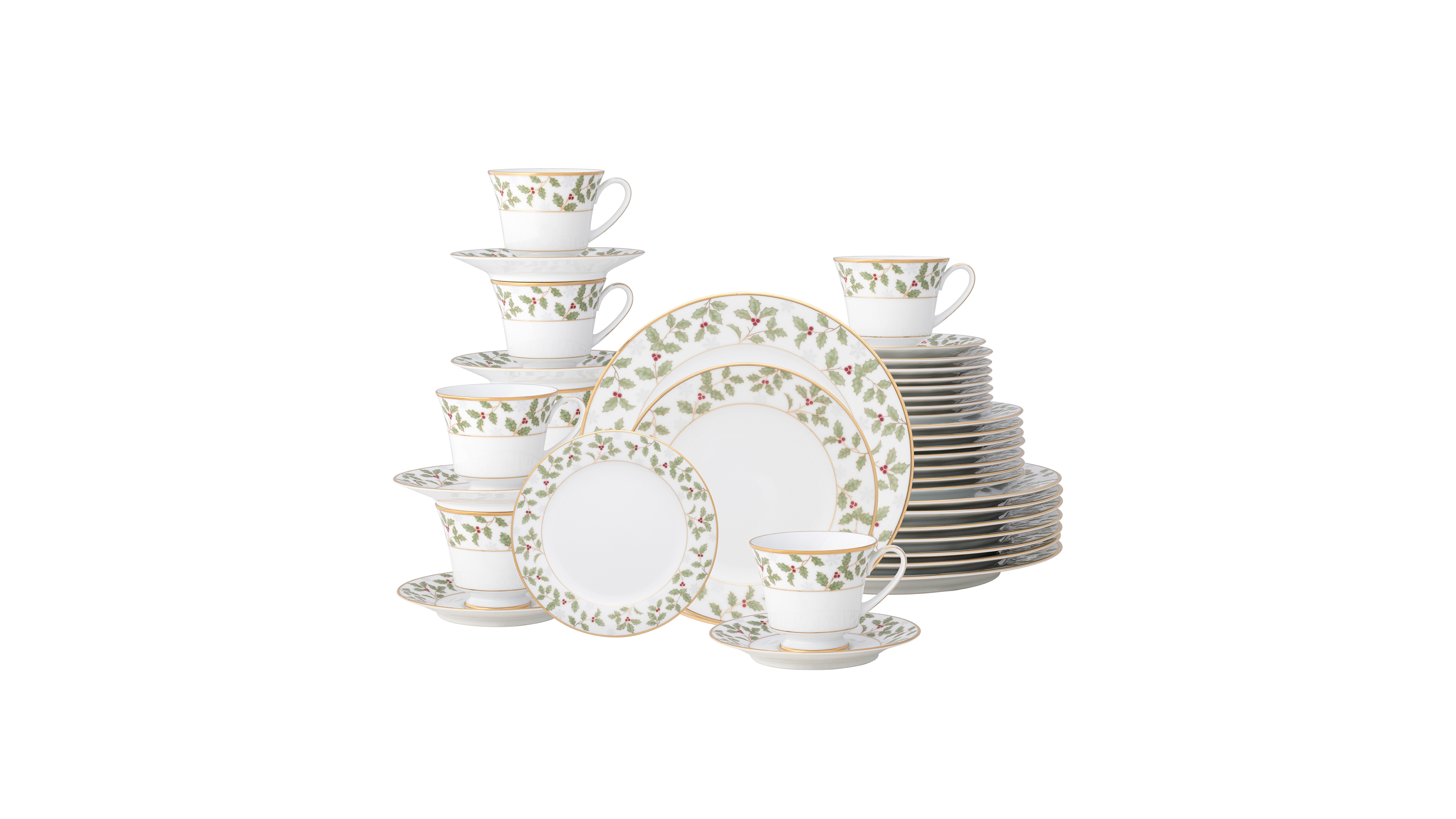 Noritake Holly and Berry 40-Pc. Dinnerware Set, Service for 8