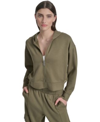 Women's Drop-Shoulder High-Line Zip Scuba Hoodie