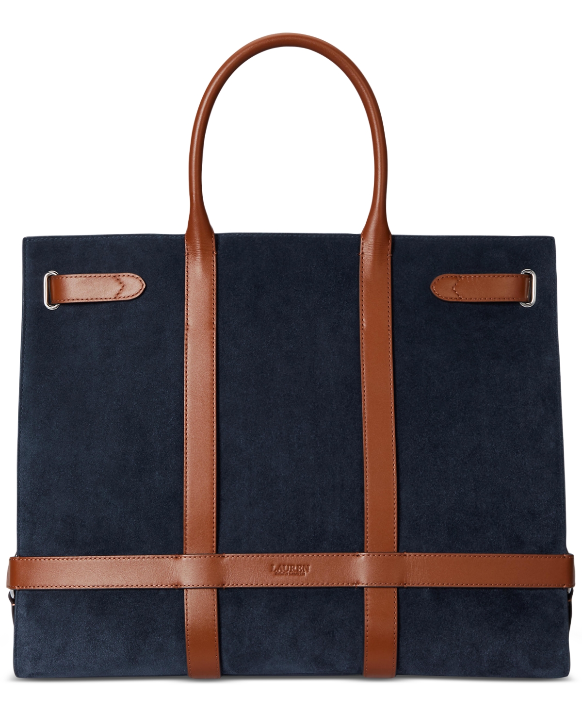 Ralph Lauren Suede & Leather Extra Large Devyn Tote Bag
