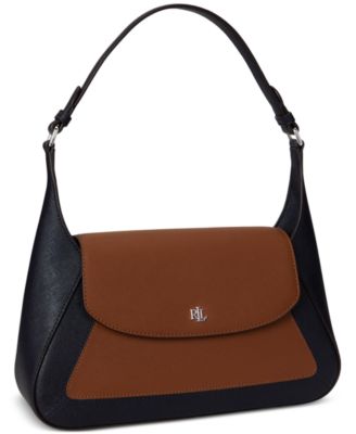 Two-Tone Leather Small Schylar Shoulder Bag