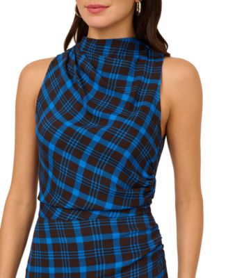 Women's Sleeveless Cowlneck Midi Dress