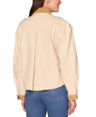 Petite Corduroy-Trim Jacket