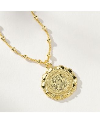 14k Gold-Plated Atocha Pendant Necklace, 15.5" + 3" extender