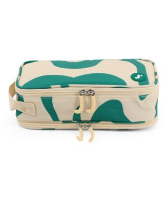 Doodle Pencil Case with Organizational Pockets and Handle Strap