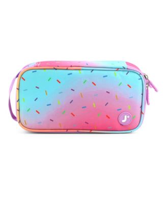 Doodle Pencil Case with Organizational Pockets and Handle Strap