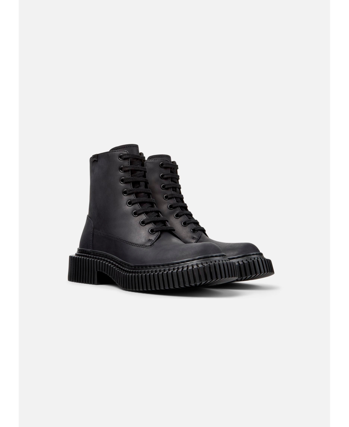 Pix Berlin Nubuck Leather Medium Lace Boot - Black
