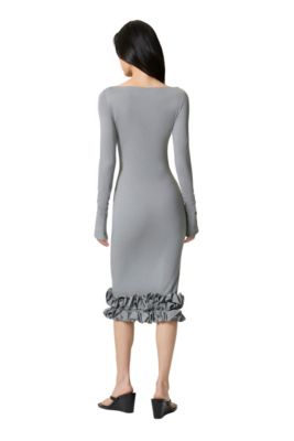 Women's Jersey Maxi Dress with Ruffle Detail