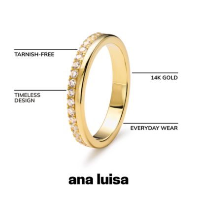 Gold Band Ring - Celine Double