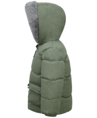 Baby Boys Sherpa Lined Puffer Jacket Winter Coat