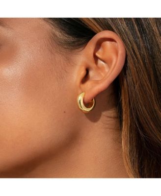 14K Gold-Plated Attitude Hoop Earrings