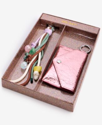 Boxed Card Case & Multi-Charm Beaded Keychain, Macy's Exclusive
