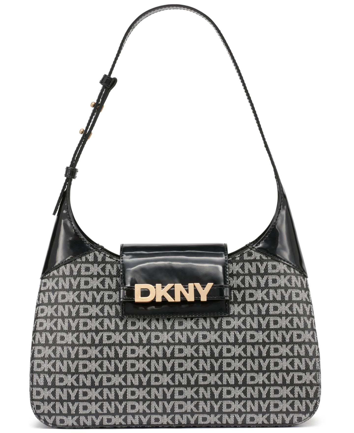 Женская сумка DKNY Avril Small Logo Shoulder, цвет: Чёрный — фото 1