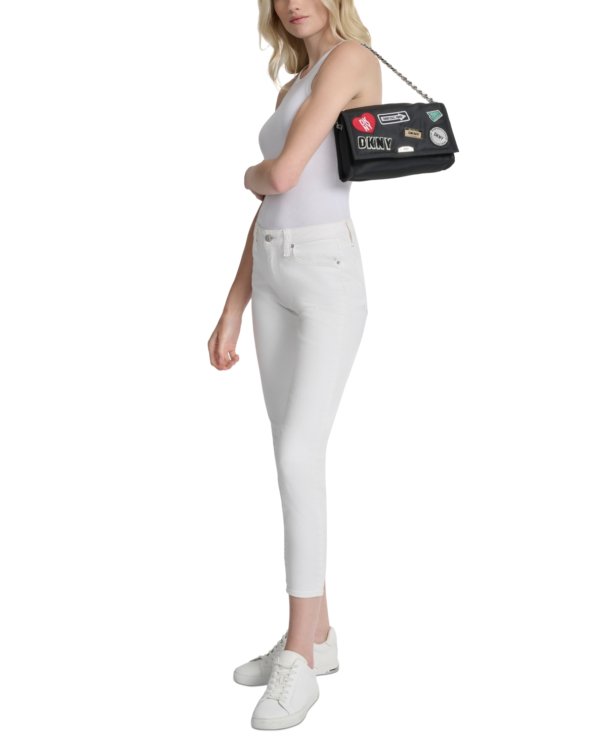 Dkny Nyc Capsule Small Flap Shoulder Bag In Black