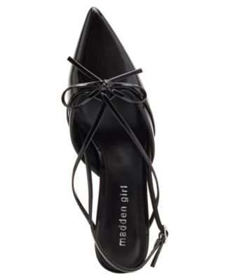 Women's Vixen Bow Slingback Kitten Heel Pumps