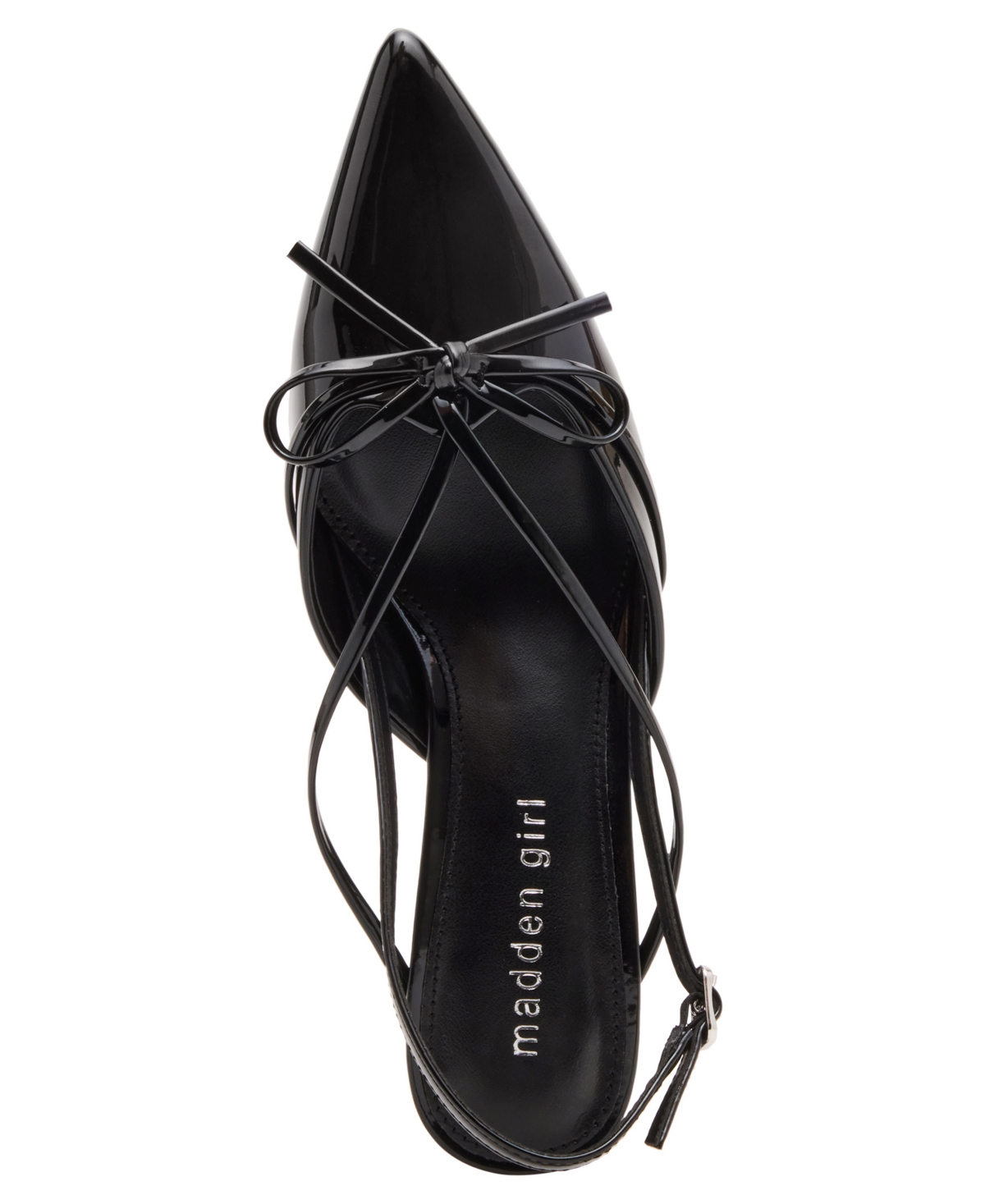 Madden Girl Women's Vixen Bow Slingback Kitten Heel Pumps In Black