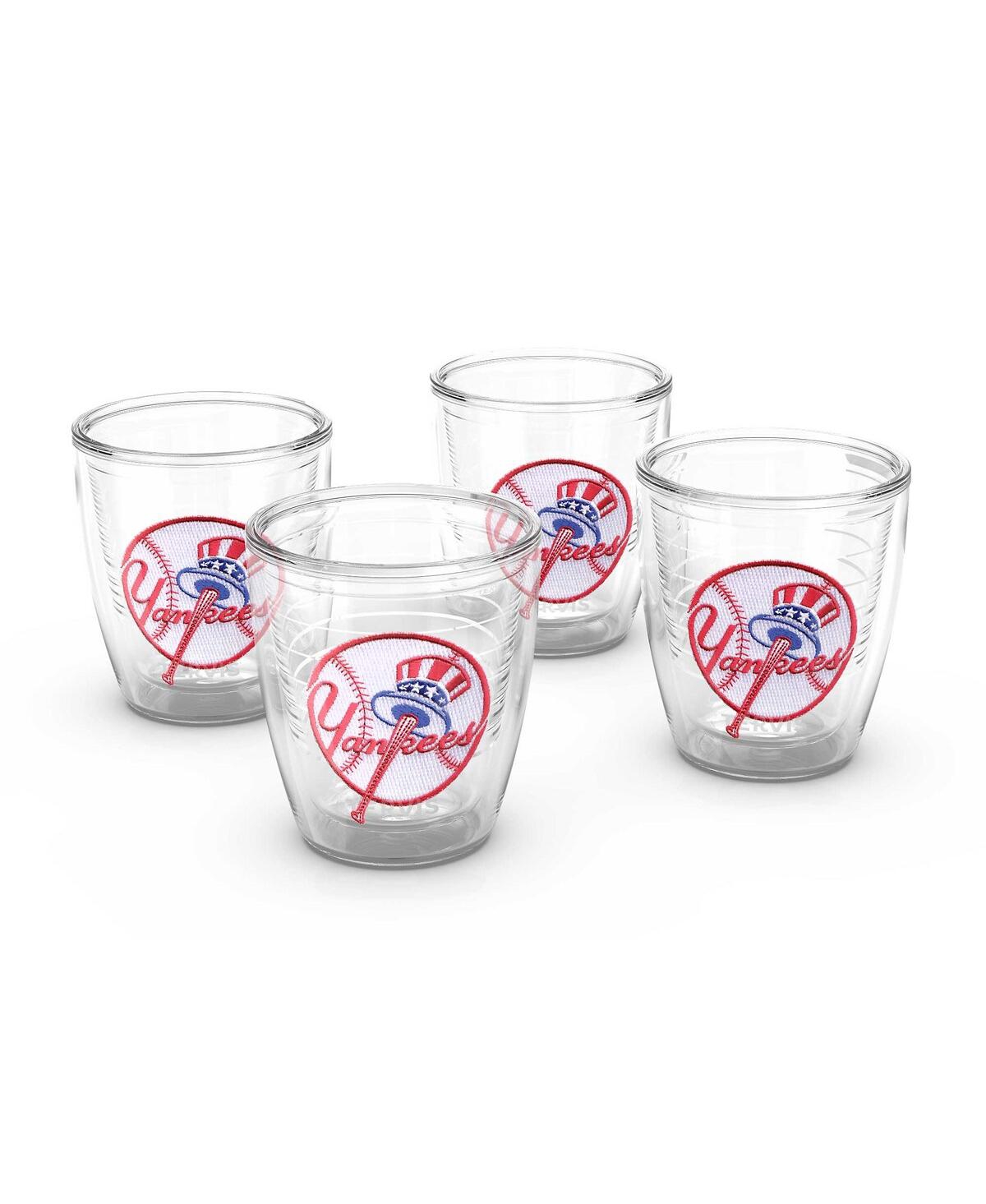 Tervis New York Yankees 4-pack 12oz. Emblem Tumbler Set In Transparent