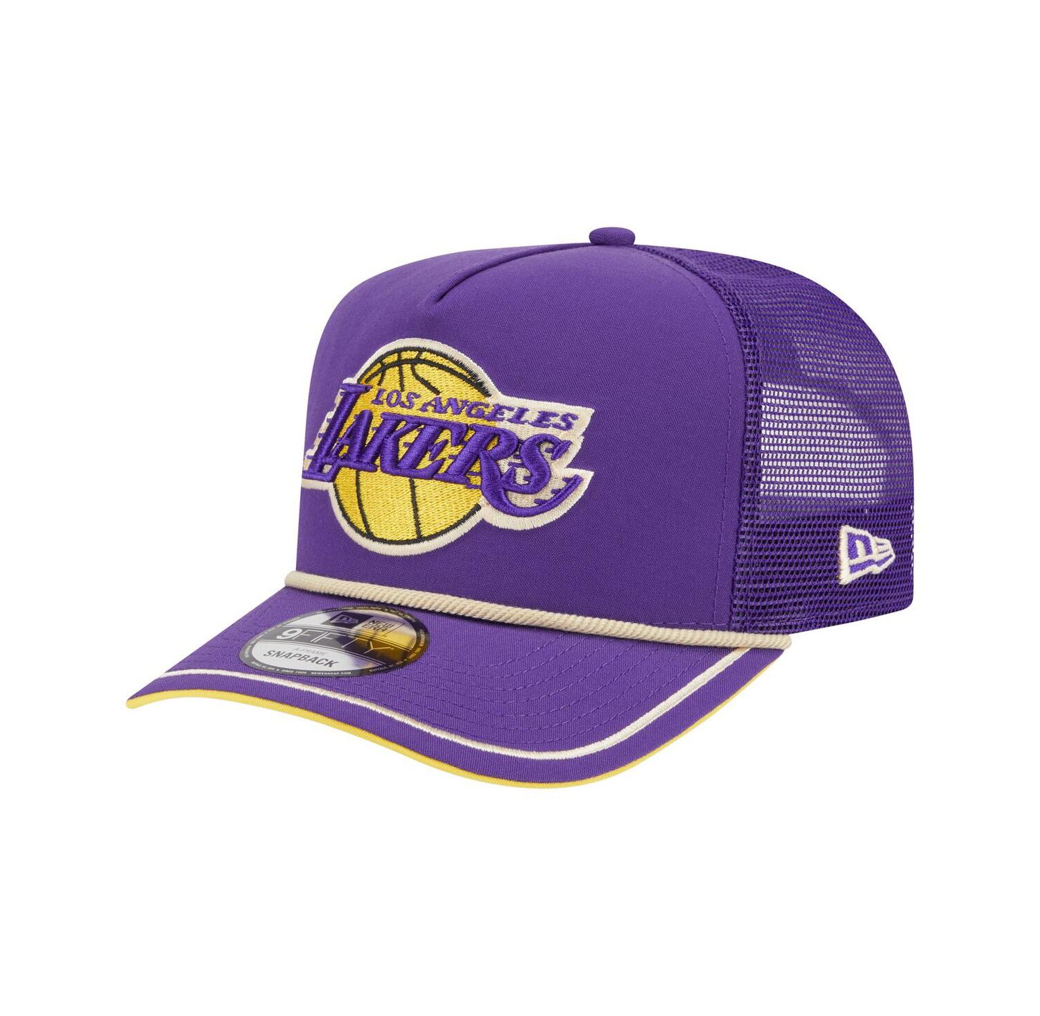 Men's Purple Los Angeles Lakers Vintage Team Rope A-Frame 9FIFTY Snapback Hat