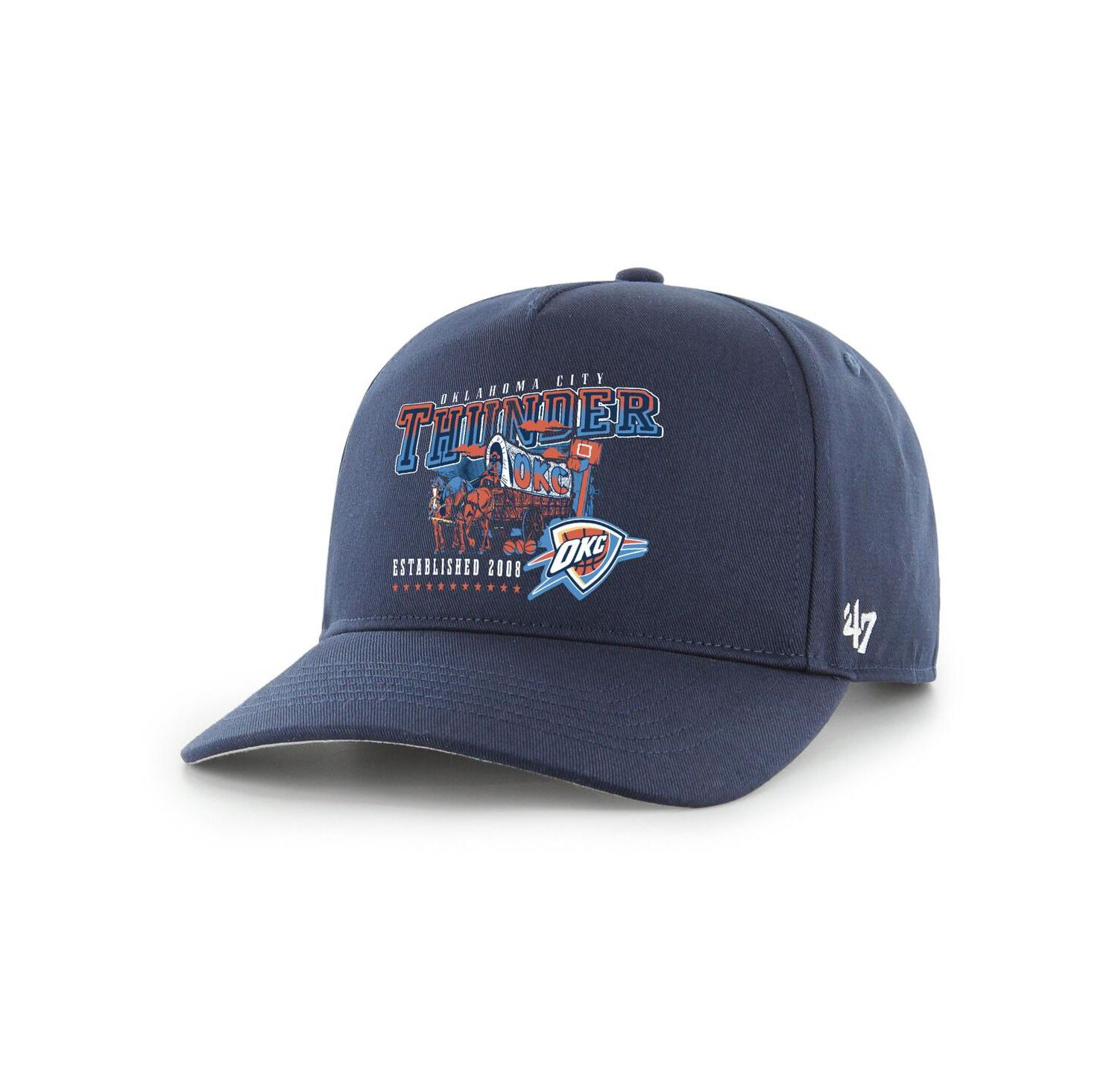 Men's Navy Oklahoma City Thunder Solid Hitch Adjustable Hat