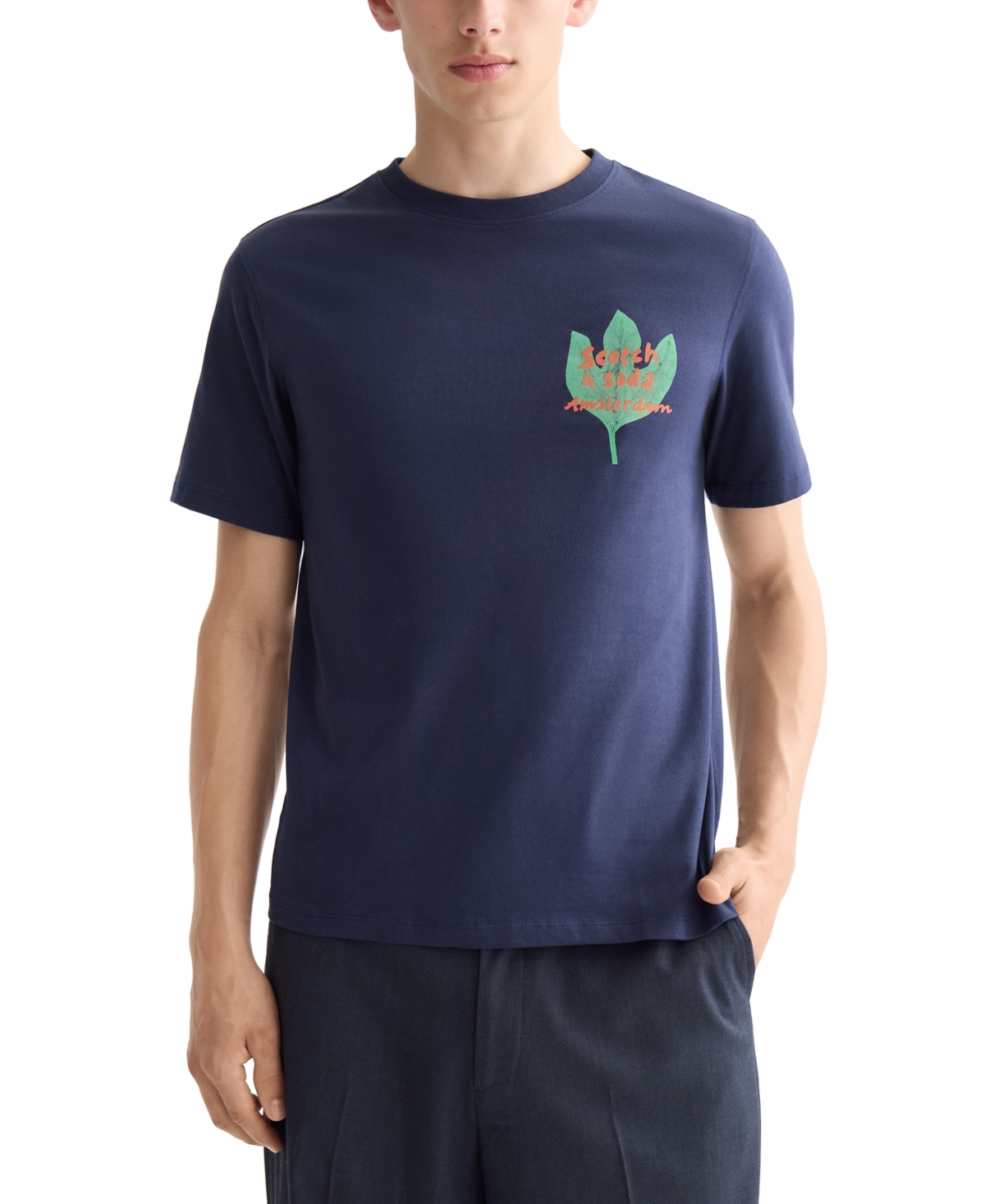 Scotch & Soda Regular Fit Graphic T-shirt In Blue