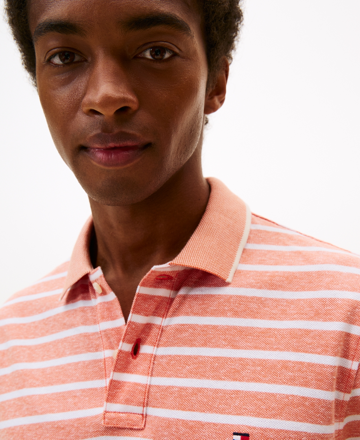 Tommy Hilfiger Men's Regular-fit Tipped Linen Polo Shirt In Multi