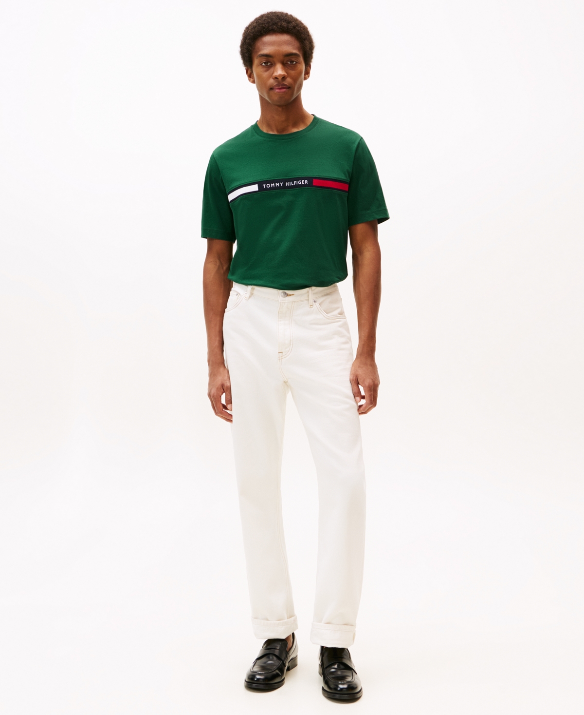 Tommy Hilfiger Men's Chest Insert Logo Short Sleeve T-shirt In Green