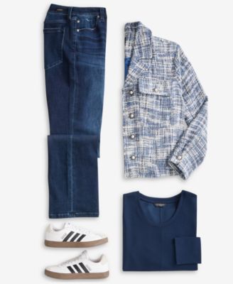 Women's Boucle Pearl-Button Jacket