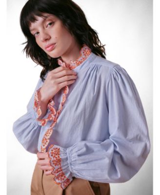 Women's Jewel Trim Blouse