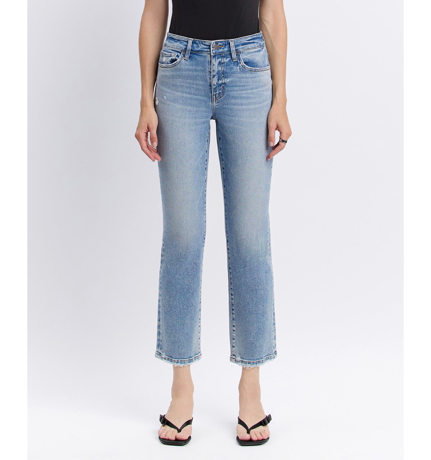 Women's High Rise Straight Jeans