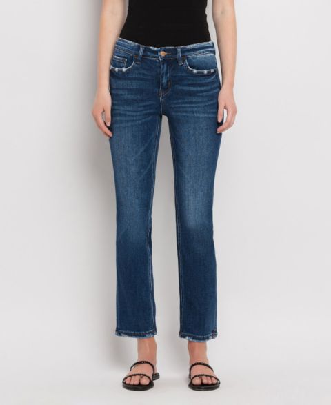 Женские джинсы Flying Monkey Mid Rise Slim Straight, цвет: Синий