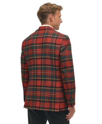 Brooks Brothers Men's Classic-Fit Wool-Blend Plaid Sport Coat