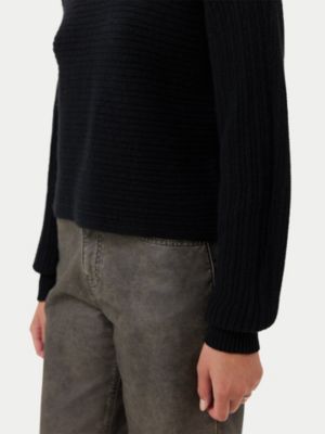 Women's Cashmere Cropped T-Neck Sweater