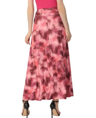 Women's Belted Pull On Maxi Skirt