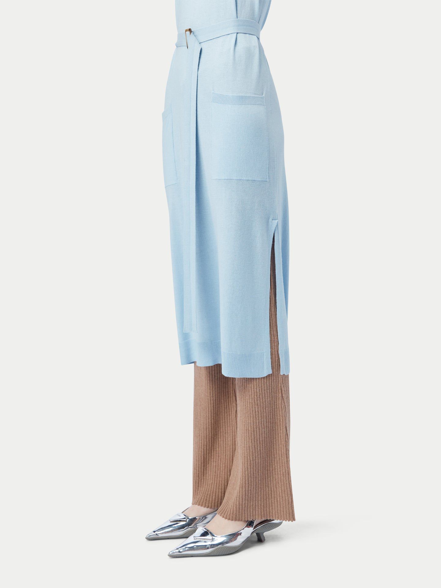 Женское платье Gobi Cashmere Sleeveless Silk Cashmere Polo in Muted Powder - XXL / Muted Powder / WK860-7005 — фото 7