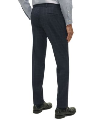Brooks Brothers Men's Classic-Fit Windowpane Suit Pants