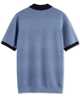 Men's Short Sleeve Tone-on-Tone Polo Shirt