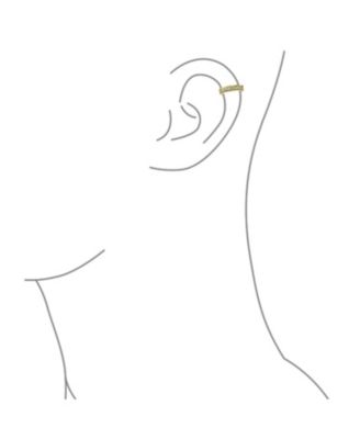 Minimalist Ear Cuff Cartilage CZ Band Clip Wrap Helix Earrings 14K Rose Gold