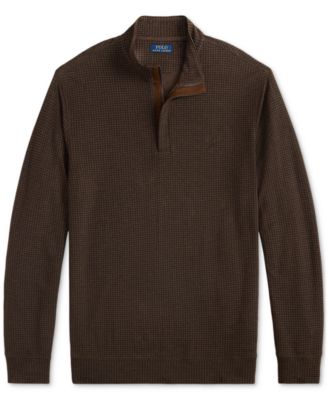 Men's Big & Tall Houndstooth Luxury Jersey Pullover