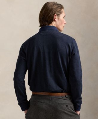 Men's Classic-Fit Glen Plaid Jersey Polo Shirt