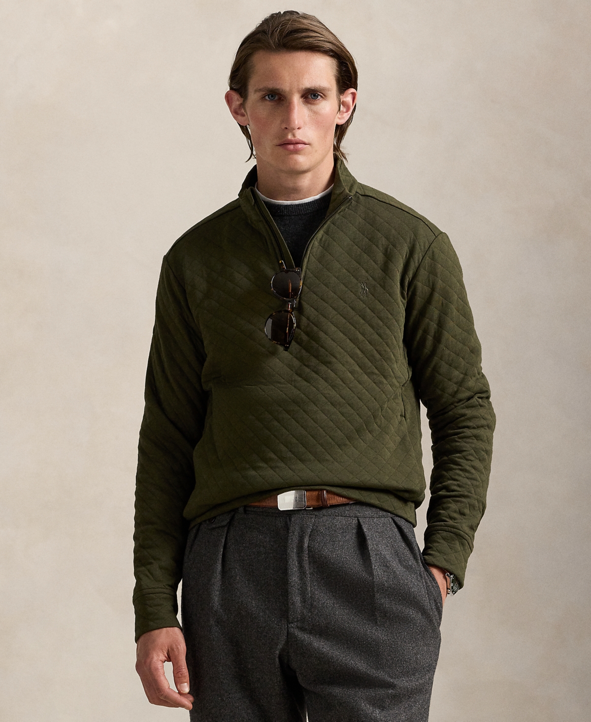 Polo Ralph Lauren Men's Quilted Double-Knit Jersey Pullover