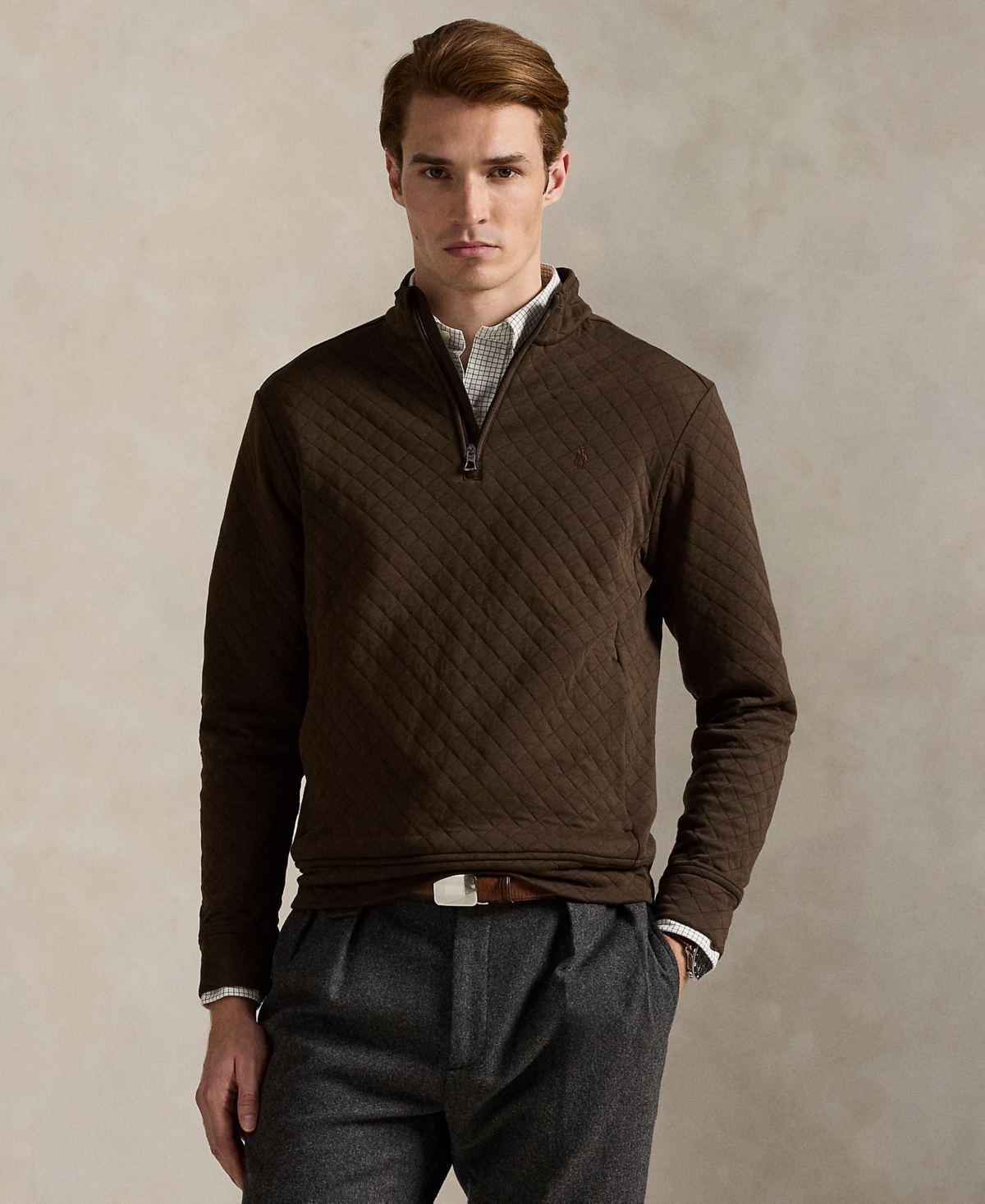 Polo Ralph Lauren Men's Quilted Double-Knit Jersey Pullover