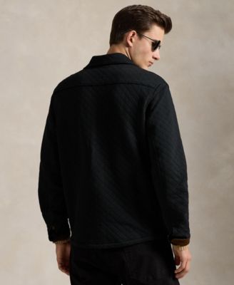 Men's Quilted Double-Knit Jersey Shirt Jacket