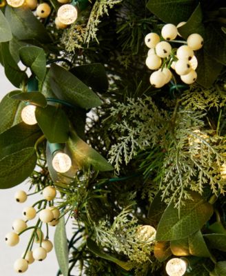 10 ft Outdoor Berry Cypress Pre-Lit Garland