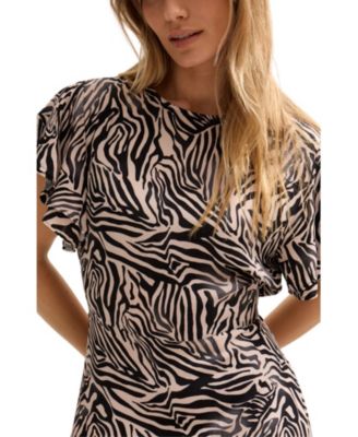 Women's Zelda Tiered Zebra Print Maxi Dress