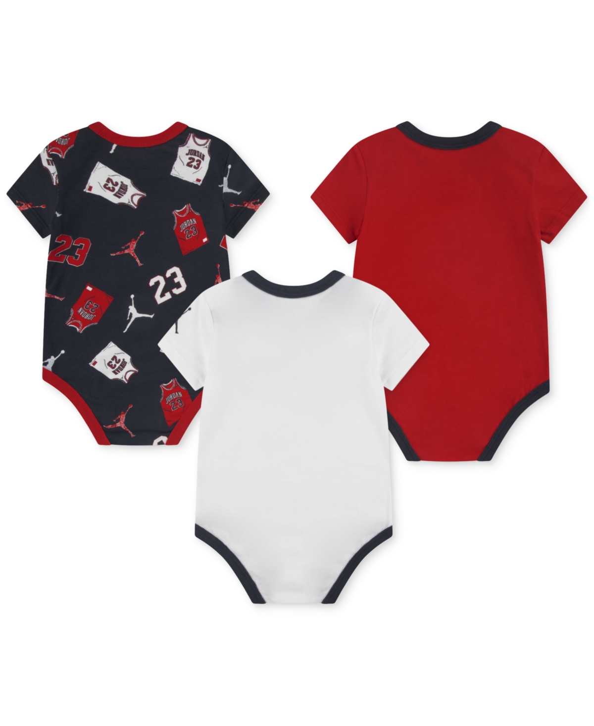 Jordan Baby 3-pack Short-sleeve Jersey Bodysuits In Multi