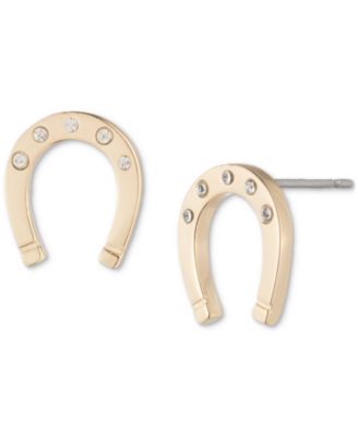 Lauren Ralph Lauren - Pav&eacute; Horseshoe Stud Earrings