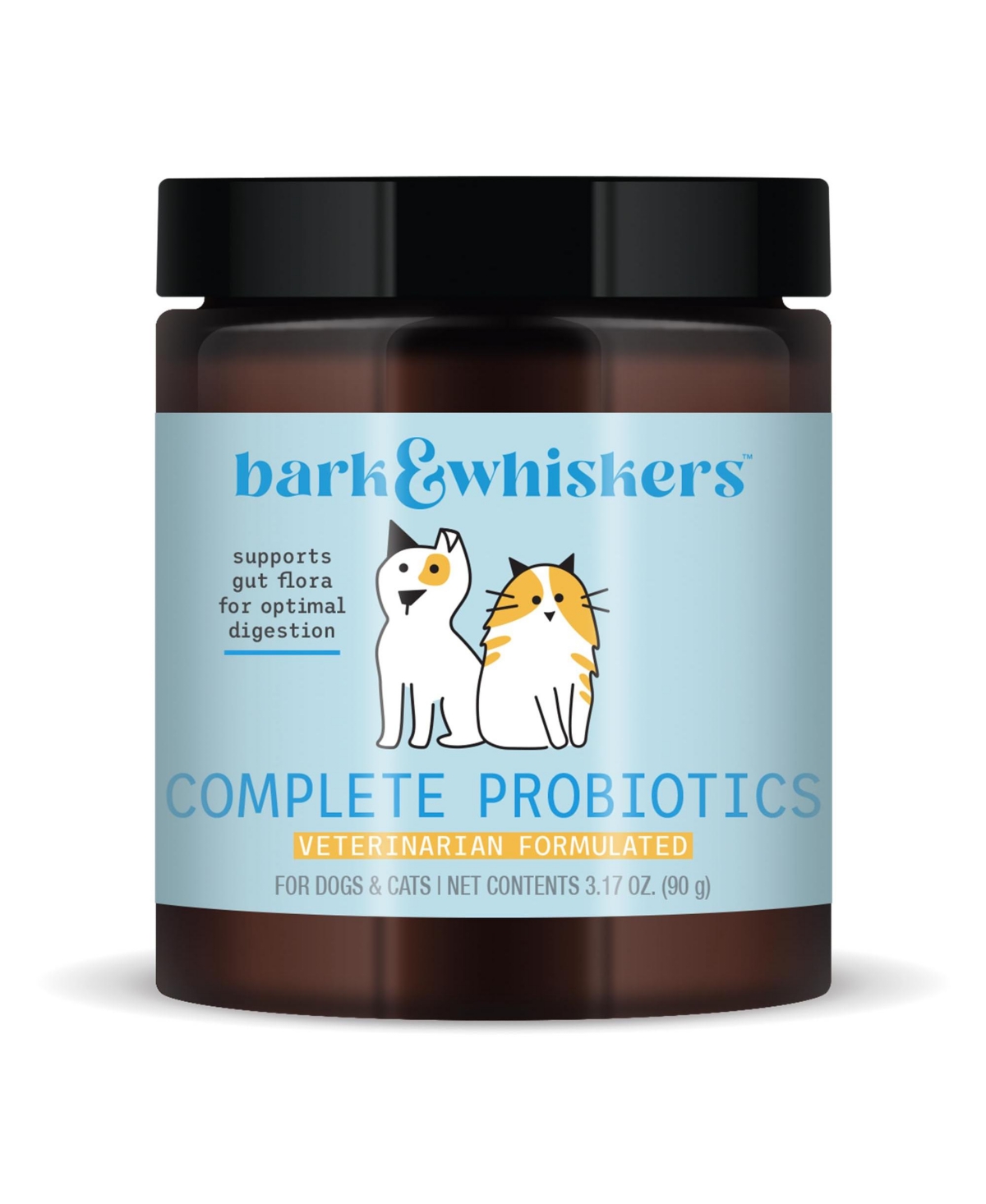 Bark & Whiskers Complete Probiotics, for Dogs and Cats, 3.17 oz (90 g), Supports Immune Function, Digestive Support, Veterinarian Formulated, Non Gmo
