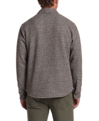 Men's Mixy Knit Long Sleeve Snap-Front Shirt Jacket