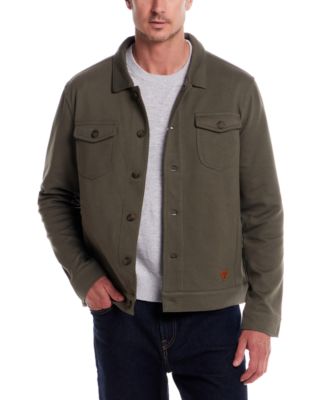 Men's Long Sleeve Twill Button-Front Jacket
