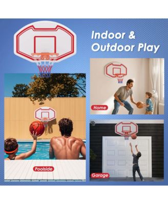 Large Wall Mounted Basketball Hoop with 36" x 24" Shatter-proof Backboard or Kids